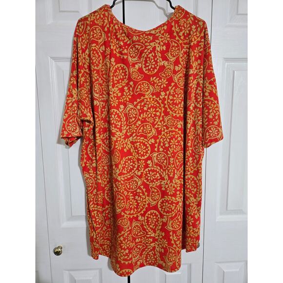 Lularoe 2xl women's red and orange tunic - Picture 4 of 8